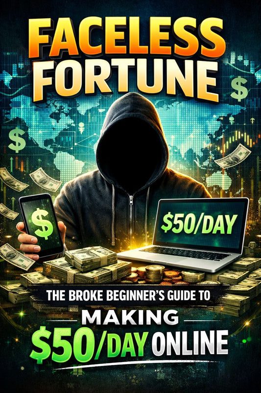Faceless Fortune – The Broke Beginner’s Guide to Making $50/Day Online